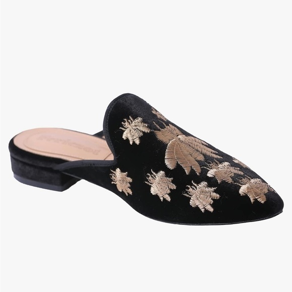 KMEIOO Velvet Bee Slip In Flat Size 10 - Picture 4 of 6